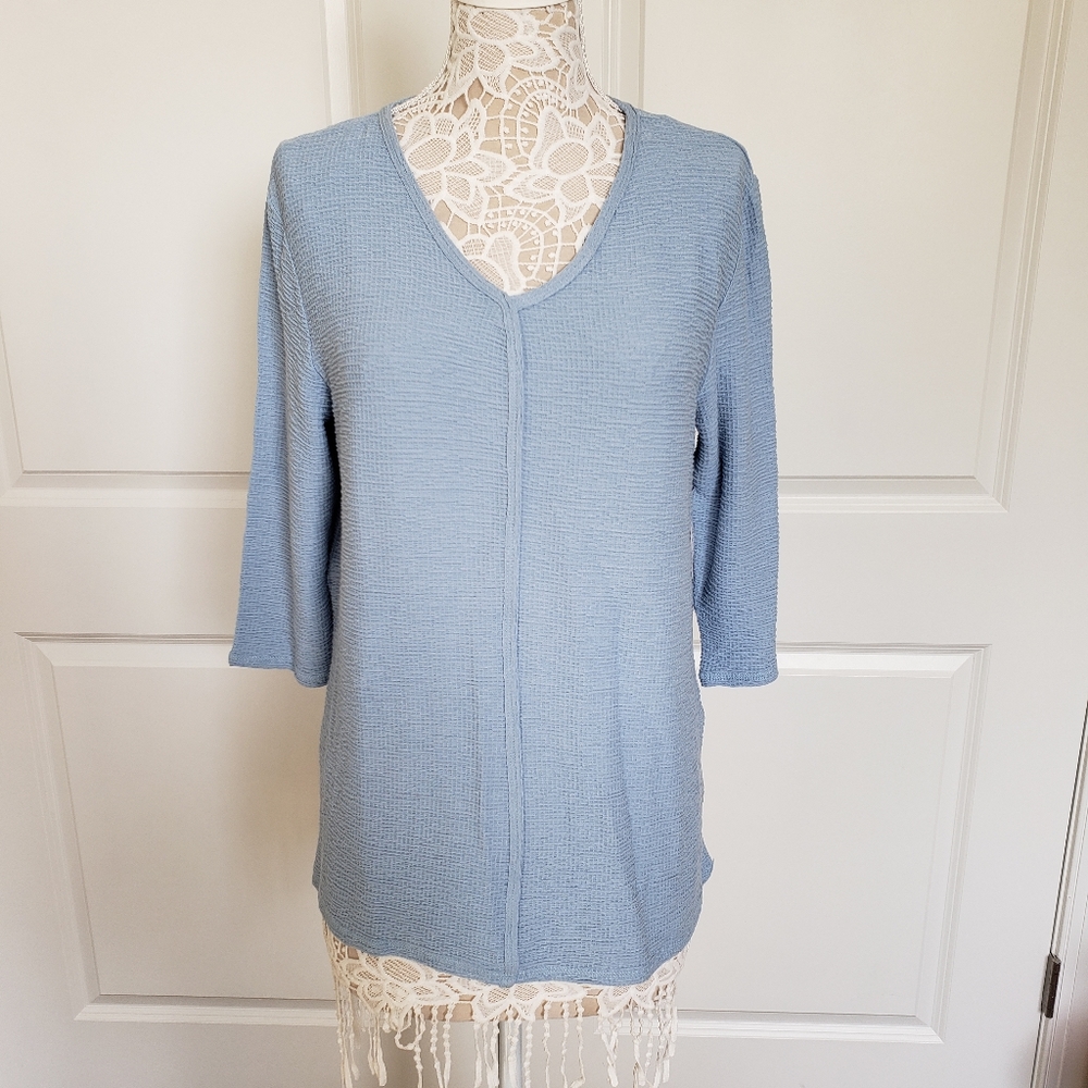 Brand new w/ tags light blue blouse with quarter